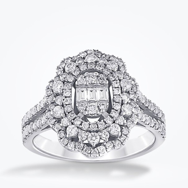 0.92 Karat Pırlanta Baget Yüzük - Baroni Diamond