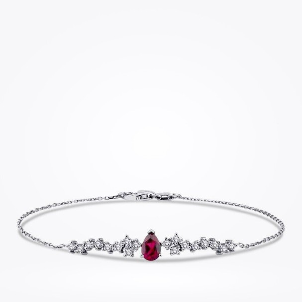 0.87 Karat Pırlanta Yakut Bileklik - Baroni Diamond