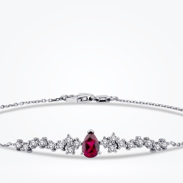 0.87 Karat Pırlanta Yakut Bileklik - Baroni Diamond (1)