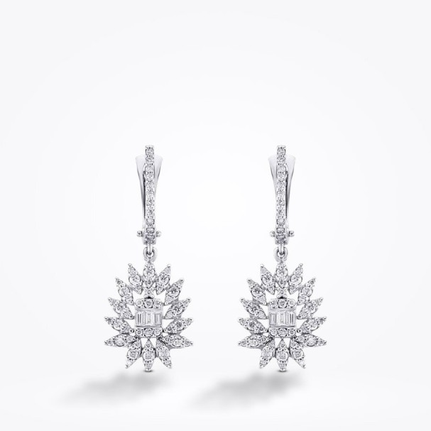 0.91 Karat Pırlanta Baget Küpe - Baroni Diamond (1)