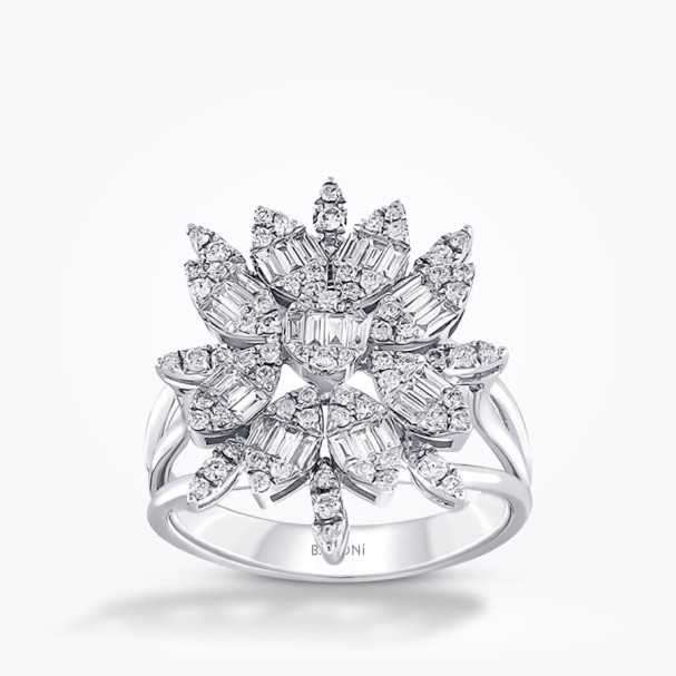 0.91 Karat Pırlanta Baget Yüzük - Baroni Diamond