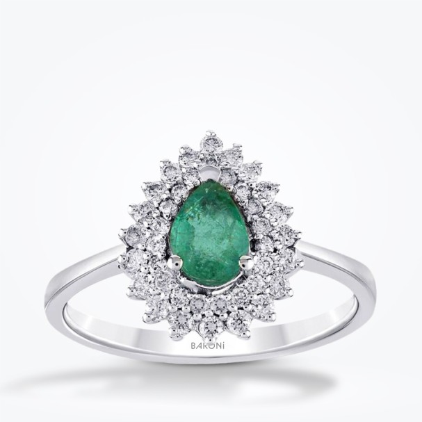 0.91 Karat Pırlanta Zümrüt Yüzük - Baroni Diamond