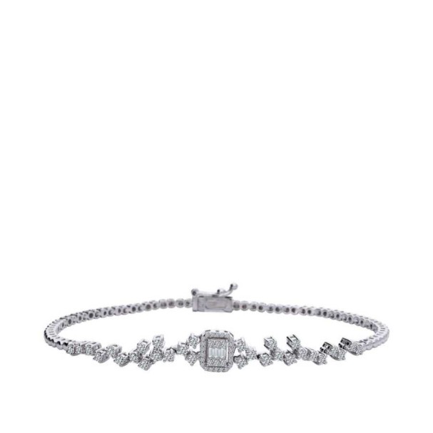 0.92 Karat Pırlanta Baget Bileklik - Baroni Diamond