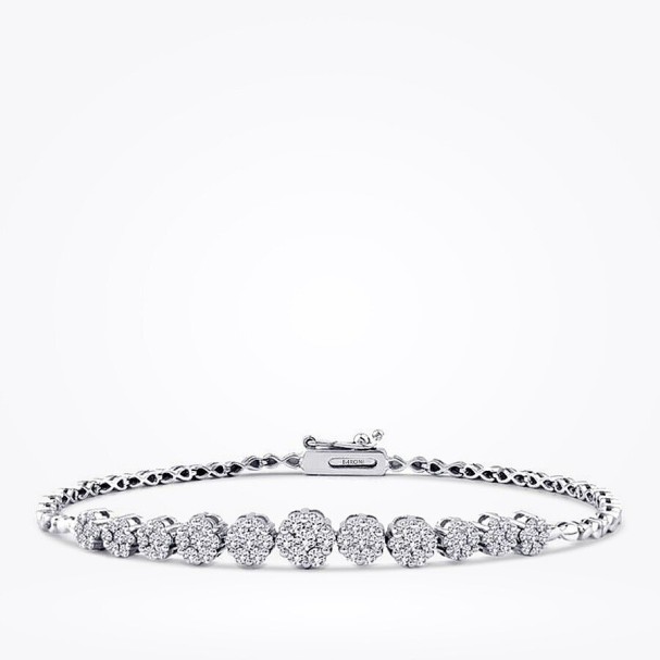 0.92 Karat Pırlanta Çiçek Bileklik - Baroni Diamond