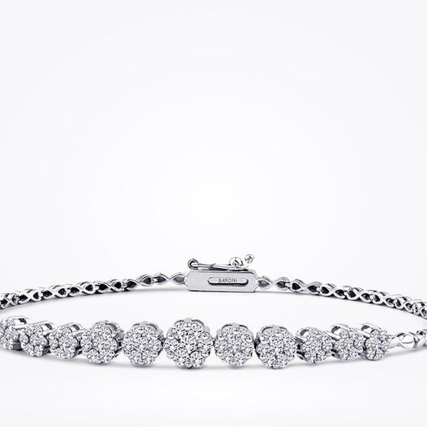 0.92 Karat Pırlanta Çiçek Bileklik - Baroni Diamond (1)
