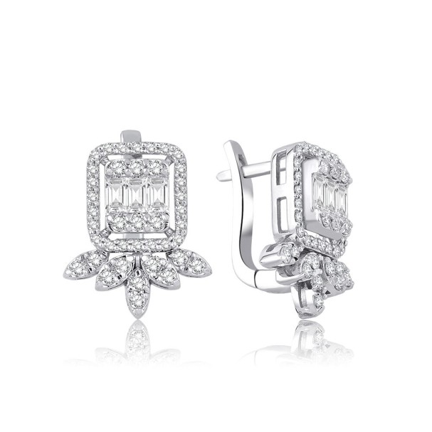 0.95 Karat Pırlanta Baget Küpe - Baroni Diamond