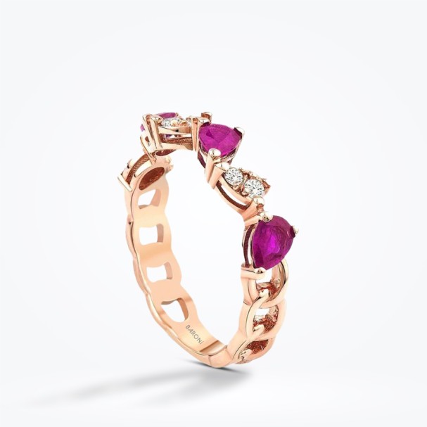 0.95 Karat Pırlanta Yakut Yüzük - Baroni Diamond (1)