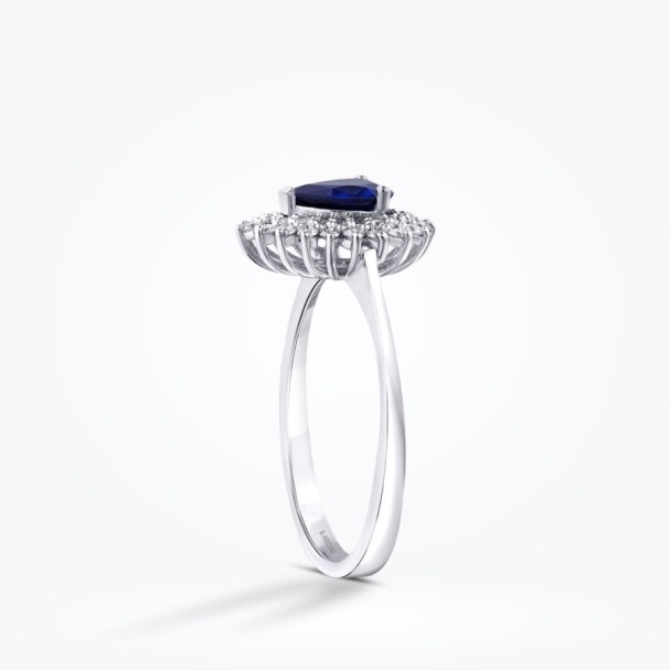 0.96 Karat Pırlanta Safir Yüzük - Baroni Diamond (1)