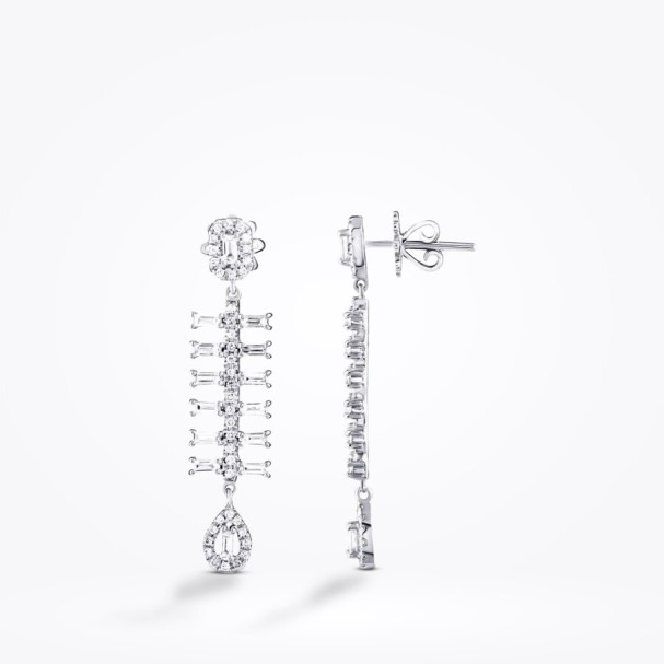 0.98 Karat Pırlanta Baget Küpe - Baroni Diamond