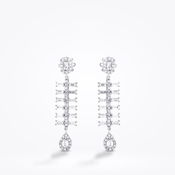 0.98 Karat Pırlanta Baget Küpe - Baroni Diamond (1)