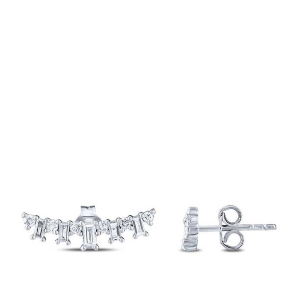 0.99 Karat Pırlanta Baget Küpe - Baroni Diamond