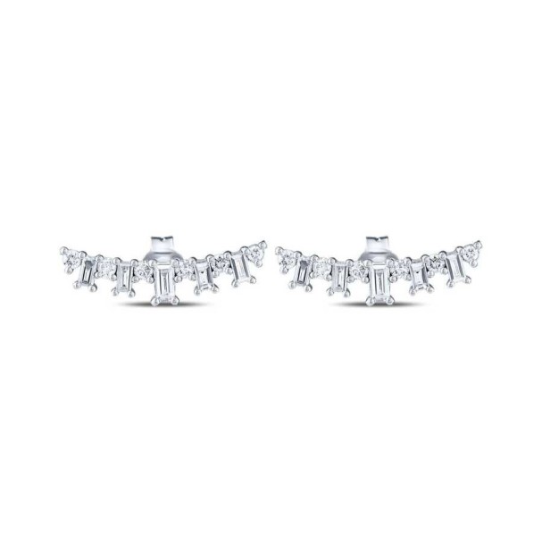 0.99 Karat Pırlanta Baget Küpe - Baroni Diamond (1)