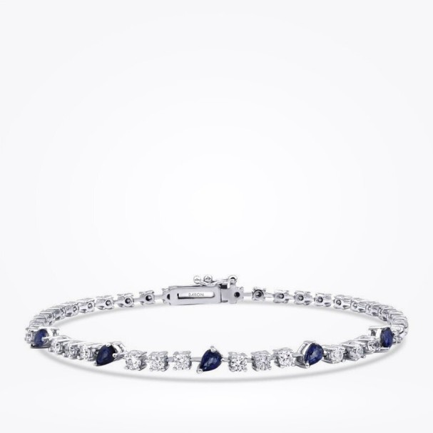1.66 Karat Pırlantalı Safir Bileklik - Baroni Diamond