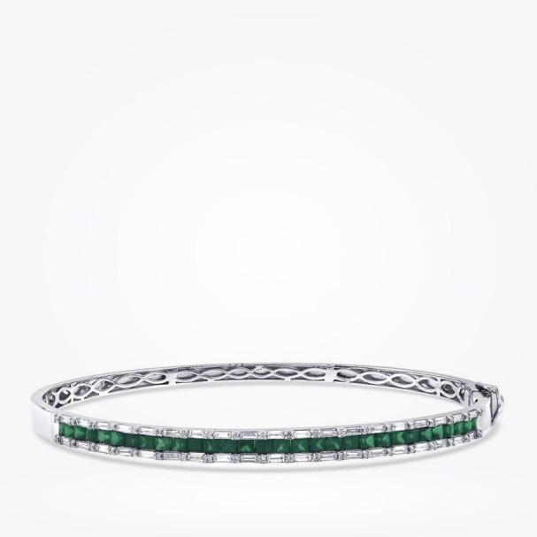 1.82 Karat Pırlanta Zümrüt Kelepçe - Baroni Diamond