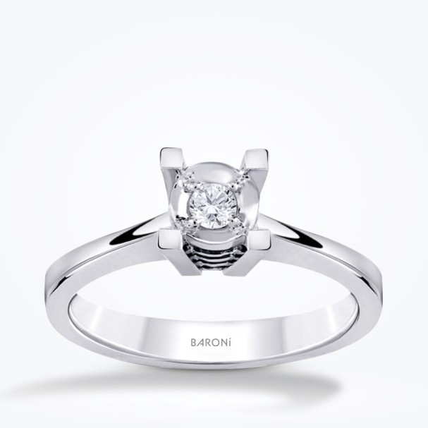 1 Karat Görünümlü Pırlanta Tektaş Yüzük - Baroni Diamond