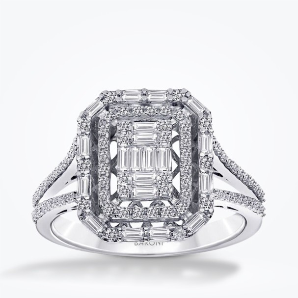 1.00 Karat Pırlanta Baget Yüzük - Baroni Diamond