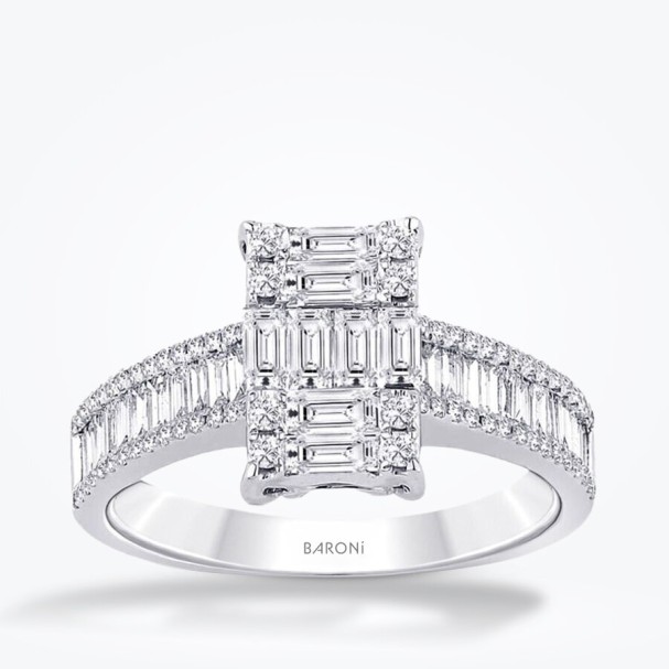 1.03 Karat Pırlanta Baget Yüzük - Baroni Diamond