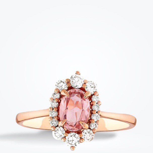 1.06 Karat Pırlanta Morganit Yüzük - Baroni Diamond