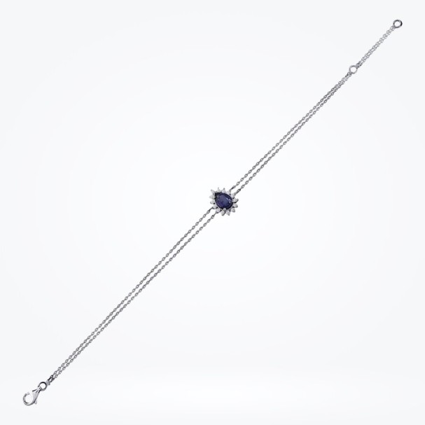 1.06 Karat Pırlanta Safir Bileklik - Baroni Diamond