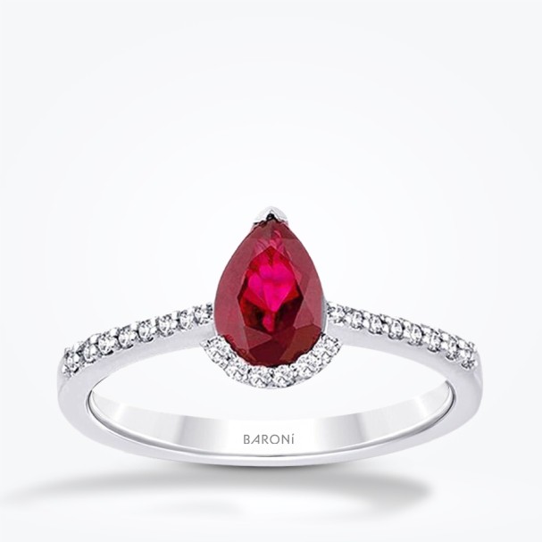 1.08 Karat Pırlanta Yakut Yüzük - Baroni Diamond