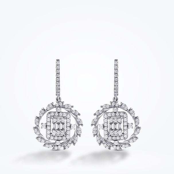 1.10 Karat Pırlanta Baget Trend Küpe - Baroni Diamond (1)