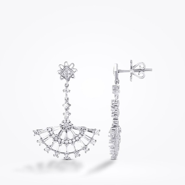 1.12 Karat Pırlanta Baget Küpe - Baroni Diamond