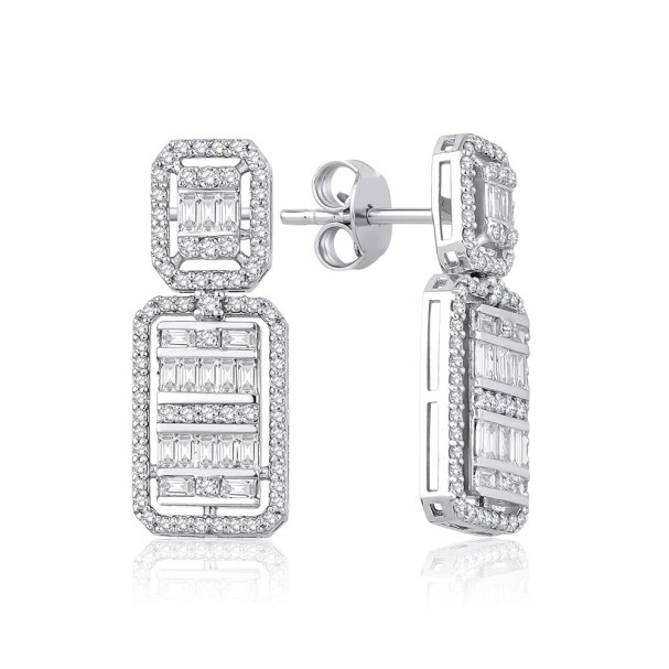 1.14 Karat Pırlanta Baget Küpe - Baroni Diamond