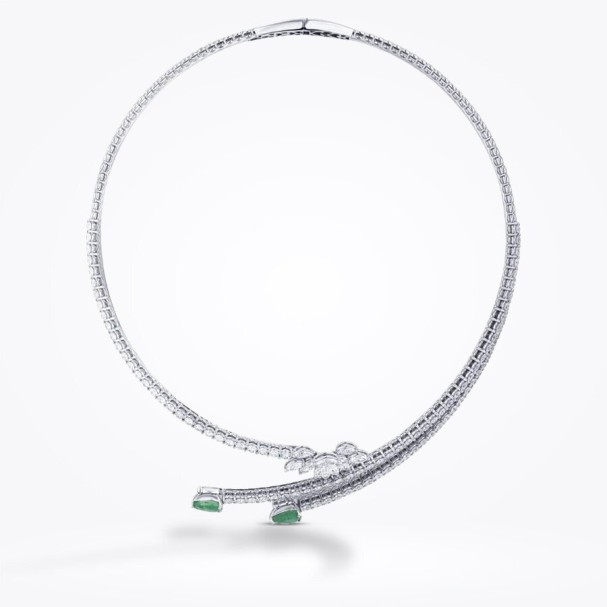 11.65 Karat Pırlanta Zümrüt Gerdanlık - Baroni Diamond