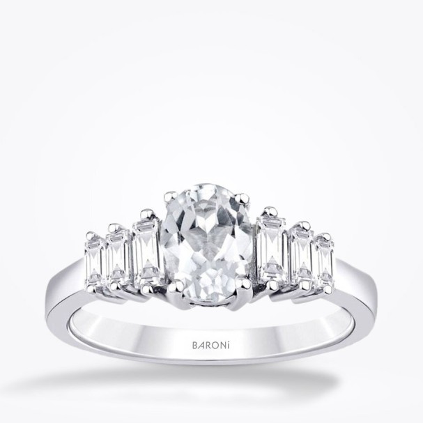 1.21 Karat Pırlanta Topaz Yüzük - Baroni Diamond