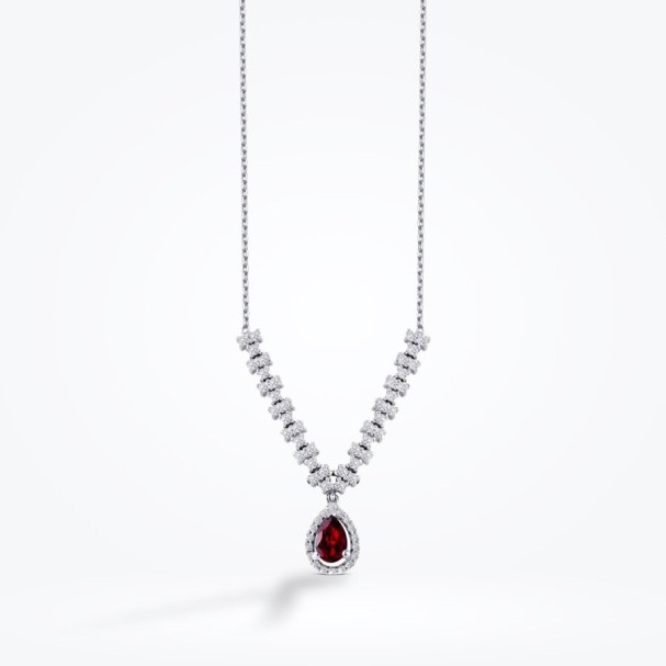 1.22 Karat Pırlanta Yakut Kolye - Baroni Diamond