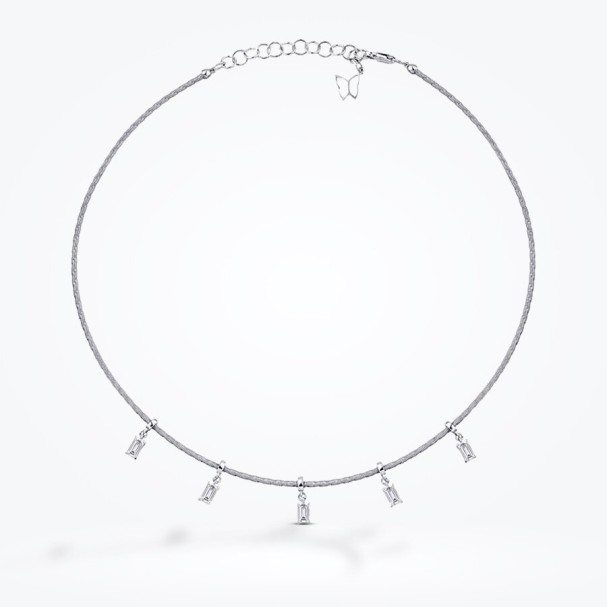 1.24 Karat Pırlanta Baget Kolye - Baroni Diamond