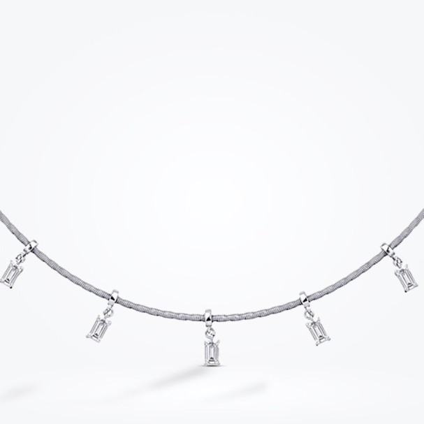 1.24 Karat Pırlanta Baget Kolye - Baroni Diamond (1)