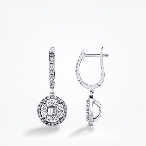 1.32 Karat Pırlanta Baget Küpe - Baroni Diamond