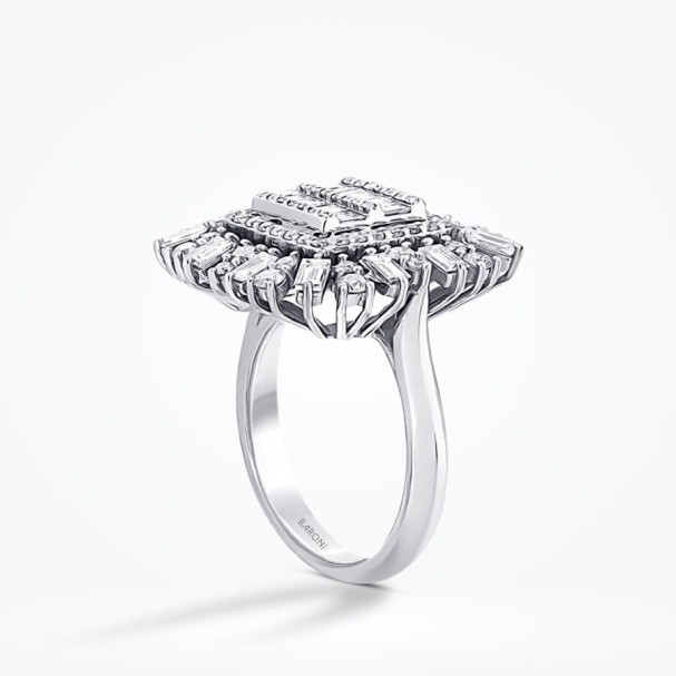 1.32 Karat Pırlanta Baget Yüzük - Baroni Diamond (1)
