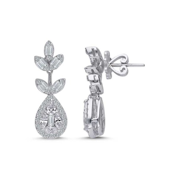 1.34 Karat Pırlanta Baget Küpe - Baroni Diamond