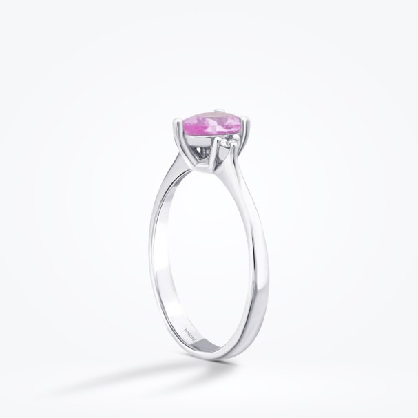 1.36 Karat Pırlanta Pink Safir Yüzük - Baroni Diamond (1)