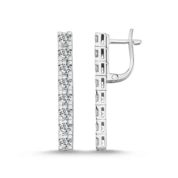 1.46 Karat Pırlanta Su Yolu Küpe - Baroni Diamond