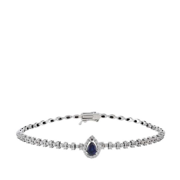 1.50 Karat Pırlanta Safir Bileklik - Baroni Diamond