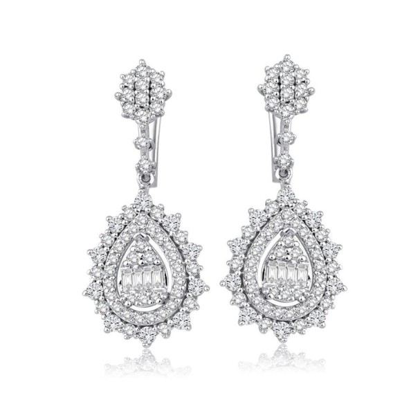 1.53 Karat Pırlanta Damla Baget Küpe - Baroni Diamond (1)