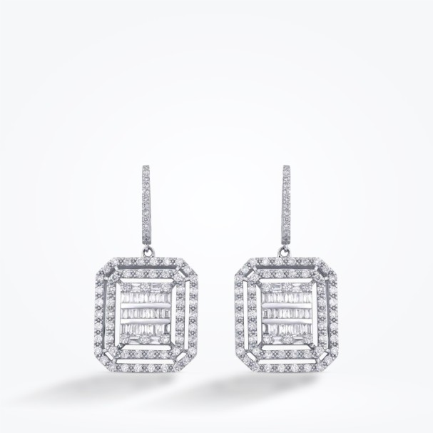 1.62 Karat Pırlanta Baget Küpe - Baroni Diamond (1)