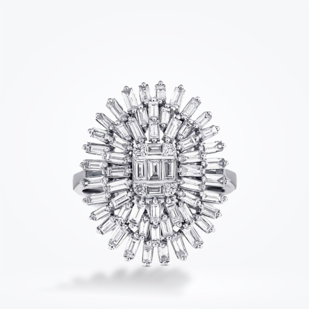 1.62 Karat Pırlanta Baget Yüzük - Baroni Diamond