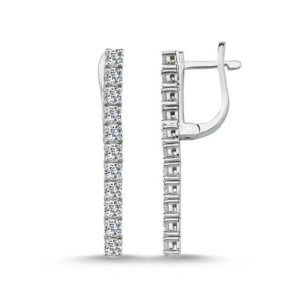 1.63 Karat Pırlanta Su Yolu Küpe - Baroni Diamond