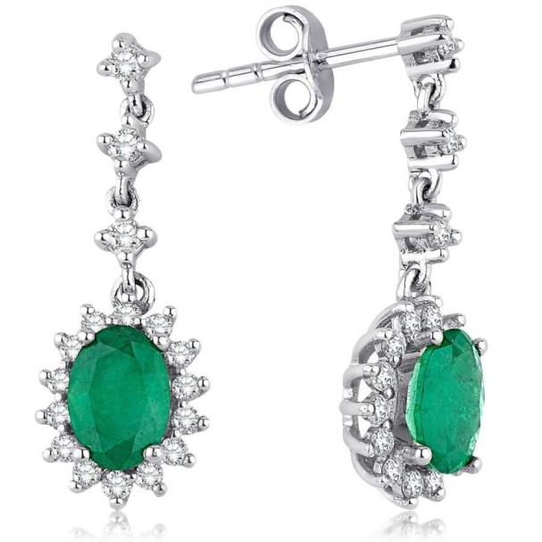 1.66 Karat Pırlanta Zümrüt Küpe - Baroni Diamond (1)