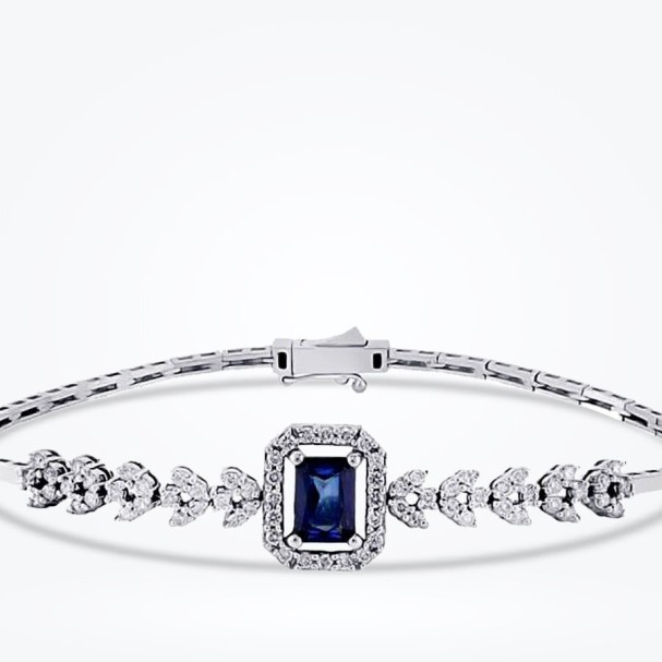 2.06 Karat Pırlanta Safir Bileklik - Baroni Diamond (1)