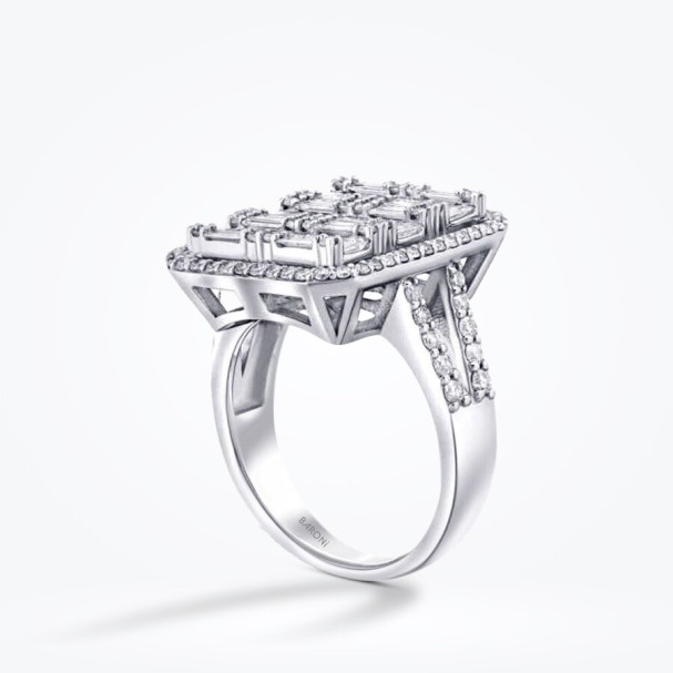 1.71 Karat Pırlanta Baget Yüzük - Baroni Diamond (1)