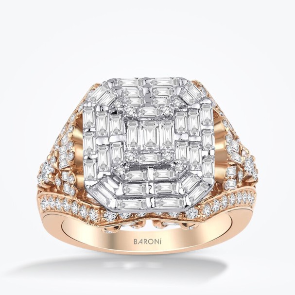 1.86 Karat Pırlanta Baget Yüzük - Baroni Diamond