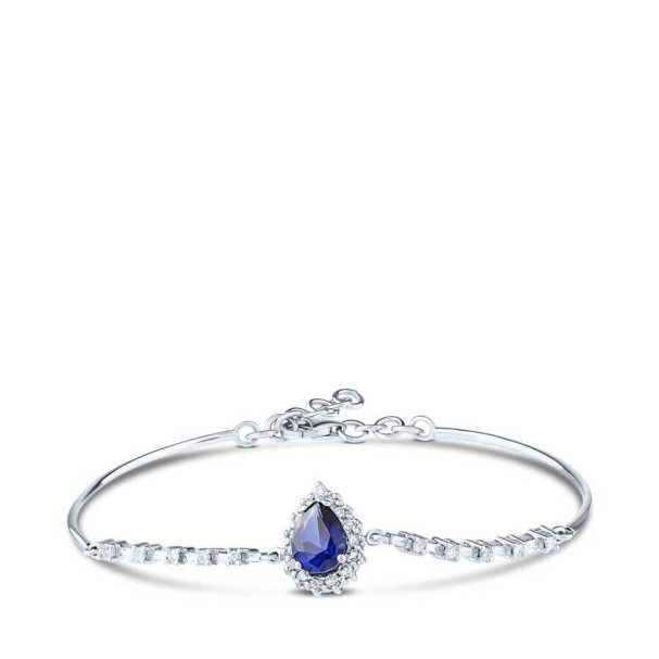 1.88 Karat Pırlanta Damla Safir Kelepçe - Baroni Diamond