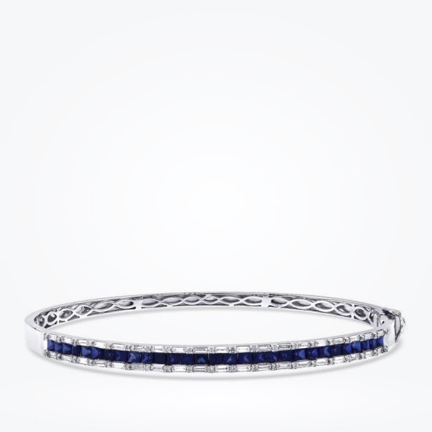 2.61 Karat Pırlanta Safir Kelepçe - Baroni Diamond