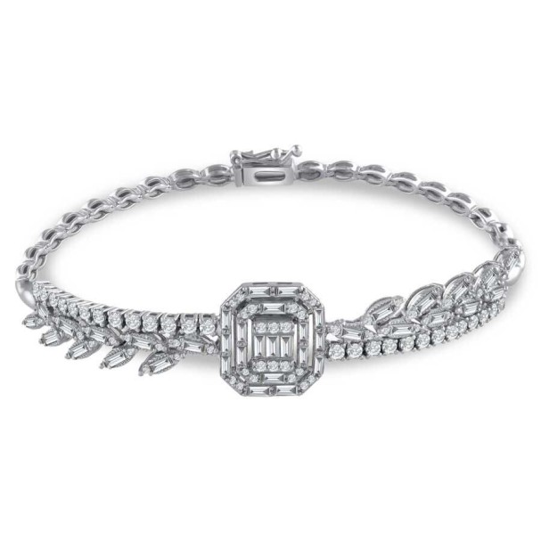 2.02 Karat Pırlanta Baget Bileklik - Baroni Diamond