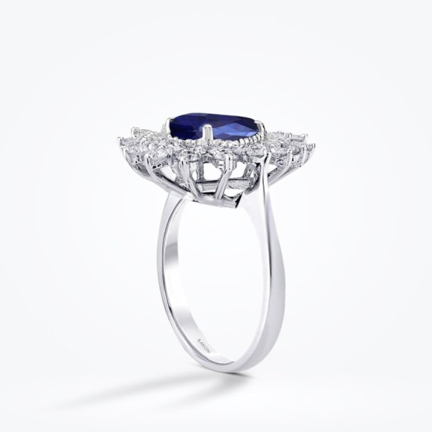 2.03 Karat Pırlanta Safir Yüzük - Baroni Diamond (1)